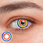 Cosplay Circle Line Rainbow Colored Contact Lenses
