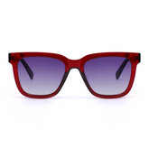 Emmanuel Retro Squared Red Sunglasses
