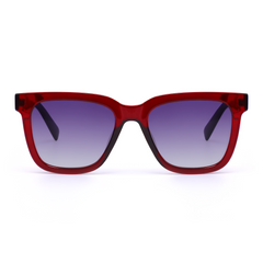 Emmanuel Retro Squared Red Sunglasses