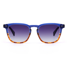 Sylvia Retro Square Blue Sunglasses