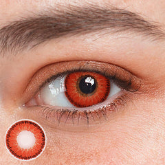 Lentes De Contacto De Color Rojo Indios Cosplay