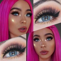 Euramerican Blaue farbige Kontaktlinsen mit Sehstärke