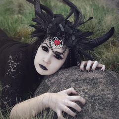 Halloween 17mm Blind Black Sclera Colored Contact Lenses