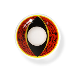 Cosplay Cat Eye Leopard Red Colored Contact Lenses