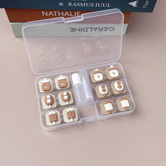 Precioso estuche de lentes de contacto de colores