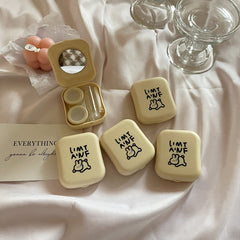 Süßer, mädchenhafter farbiger Kontaktlinsenbehälter im koreanischen Stil