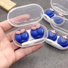 Lindo estuche para lentes de contacto de color fruta