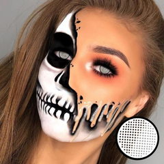 Lentillas de colores de malla manson blanca para cosplay