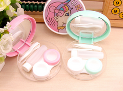 Estuche para lentes de contacto de color multicolor para niña linda
