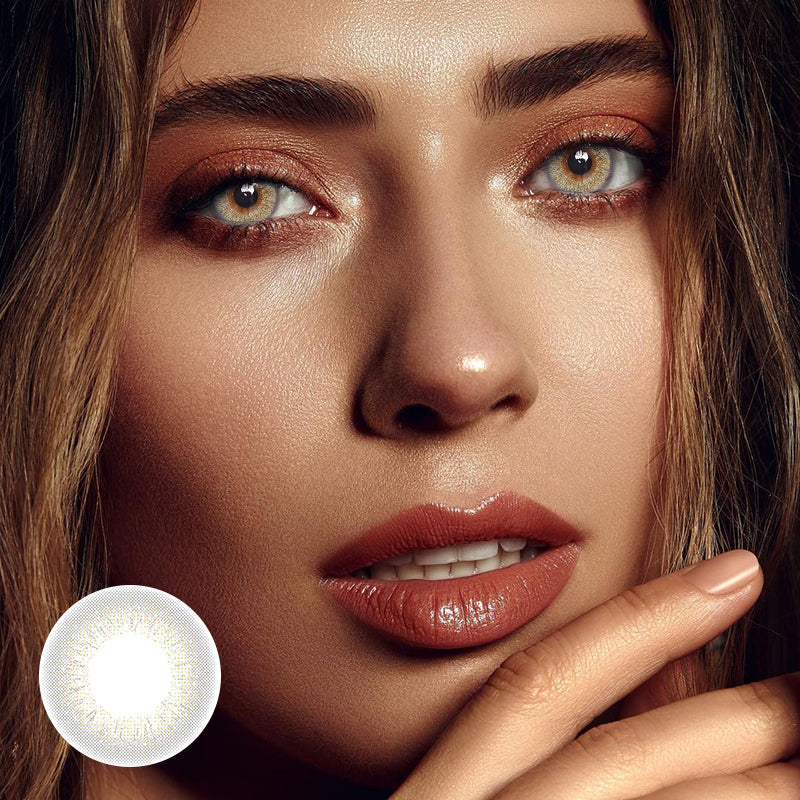 Adriene Khaki Prescription Colored Contact Lenses - BEAUEYE OFFICIAL