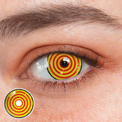 Lentes de contacto de color rojo y amarillo para cosplay Circle Line