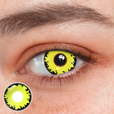 Cosplay Demonlord Mammon Yellow Colored Contact Lenses