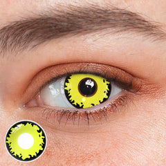 Cosplay Demonlord Mammon Yellow Colored Contact Lenses