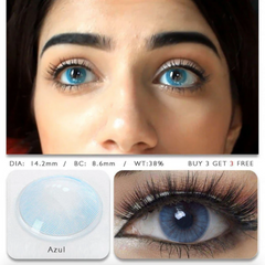 Farbige Kontaktlinsen mit Stärke Hidrocor Azul