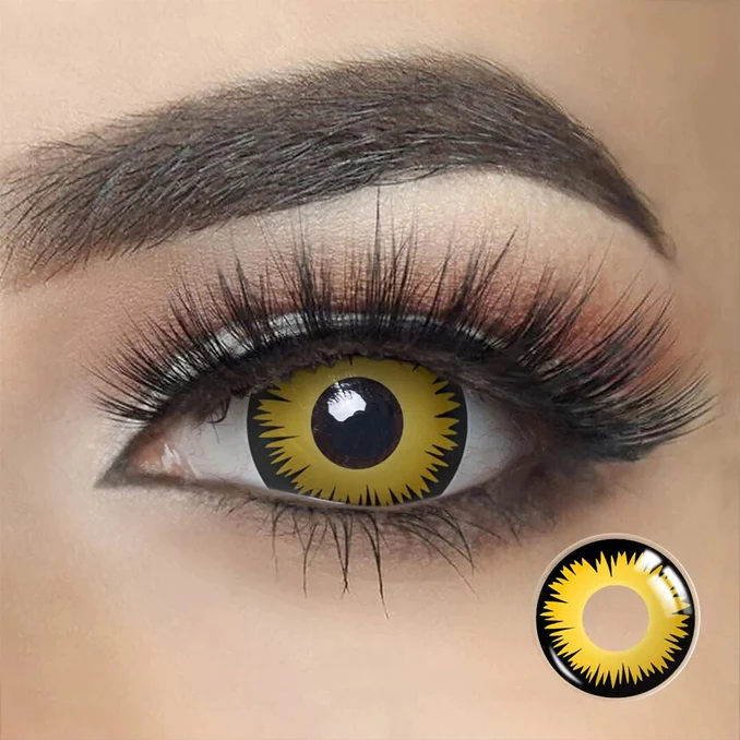 Halloween 17mm Werewolf Yellow Sclera Colored Contact Lenses