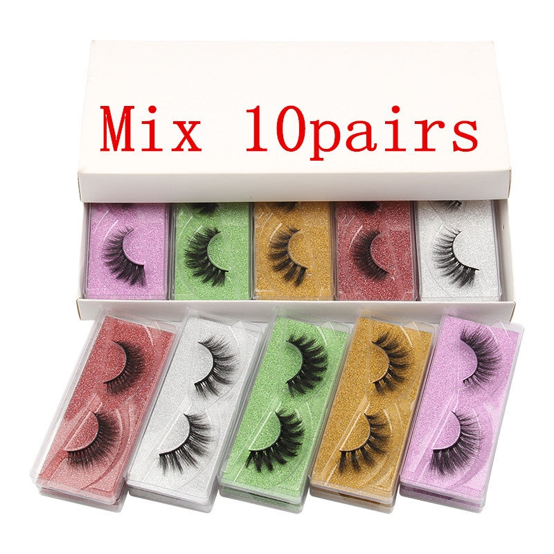 3D  Mixed Colors And Mixed Models  10 Piece  Mink Hair Eyelashes