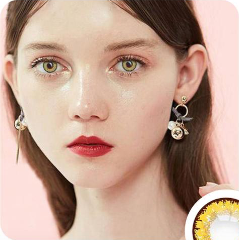 Elves Gold brown Colored Contact Lenses
