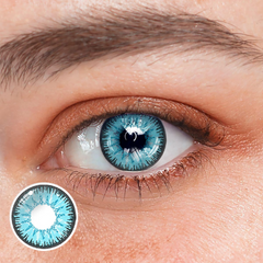 Vega tricolor Blue Prescription Colored Contact Lenses