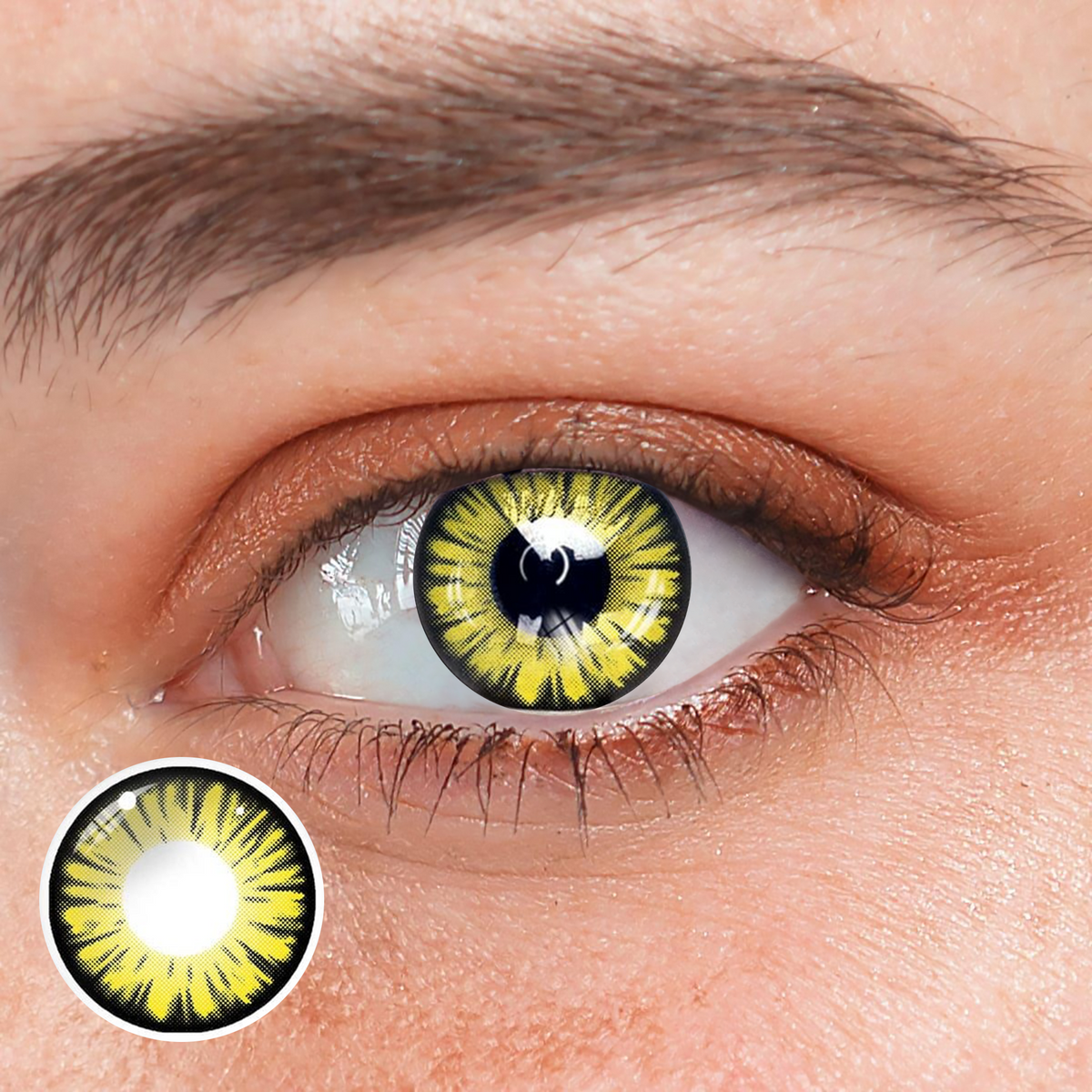 Halloween Miracle Yellow Prescription Colored Contact Lenses