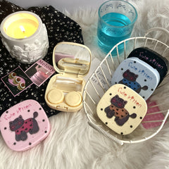 Cute Kitten Graffiti Colored Contact Lens Case