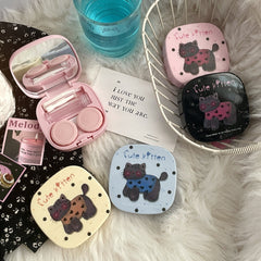 Cute Kitten Graffiti Colored Contact Lens Case