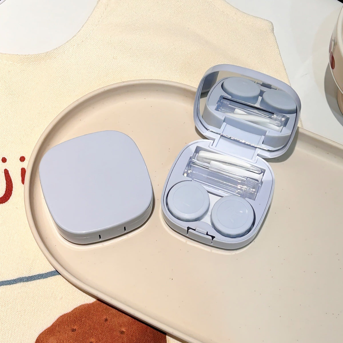 Like Fish Solid Color Portable Colored Contact Lens Case