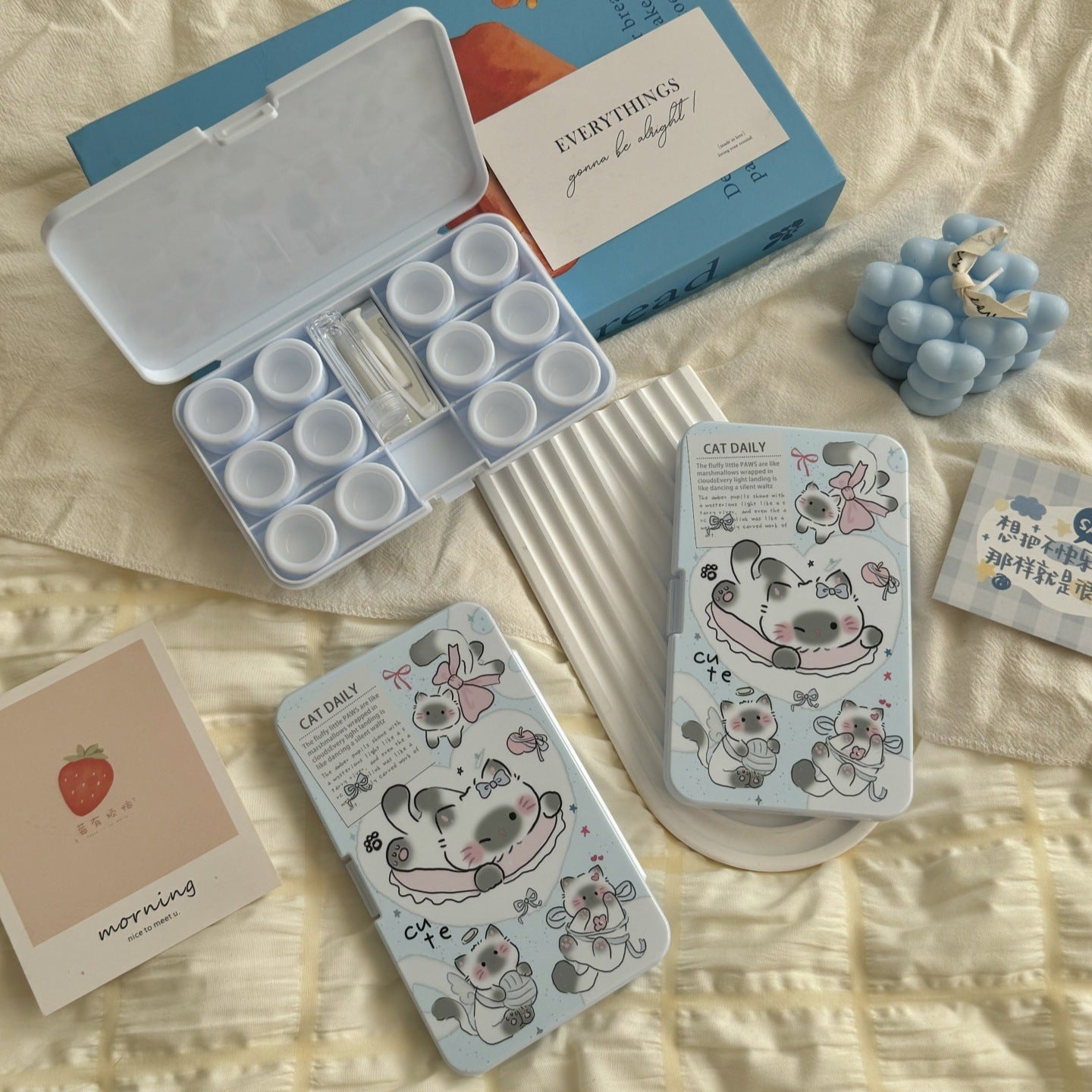 Fluffy Cat Tales Colored Contact Lens Case