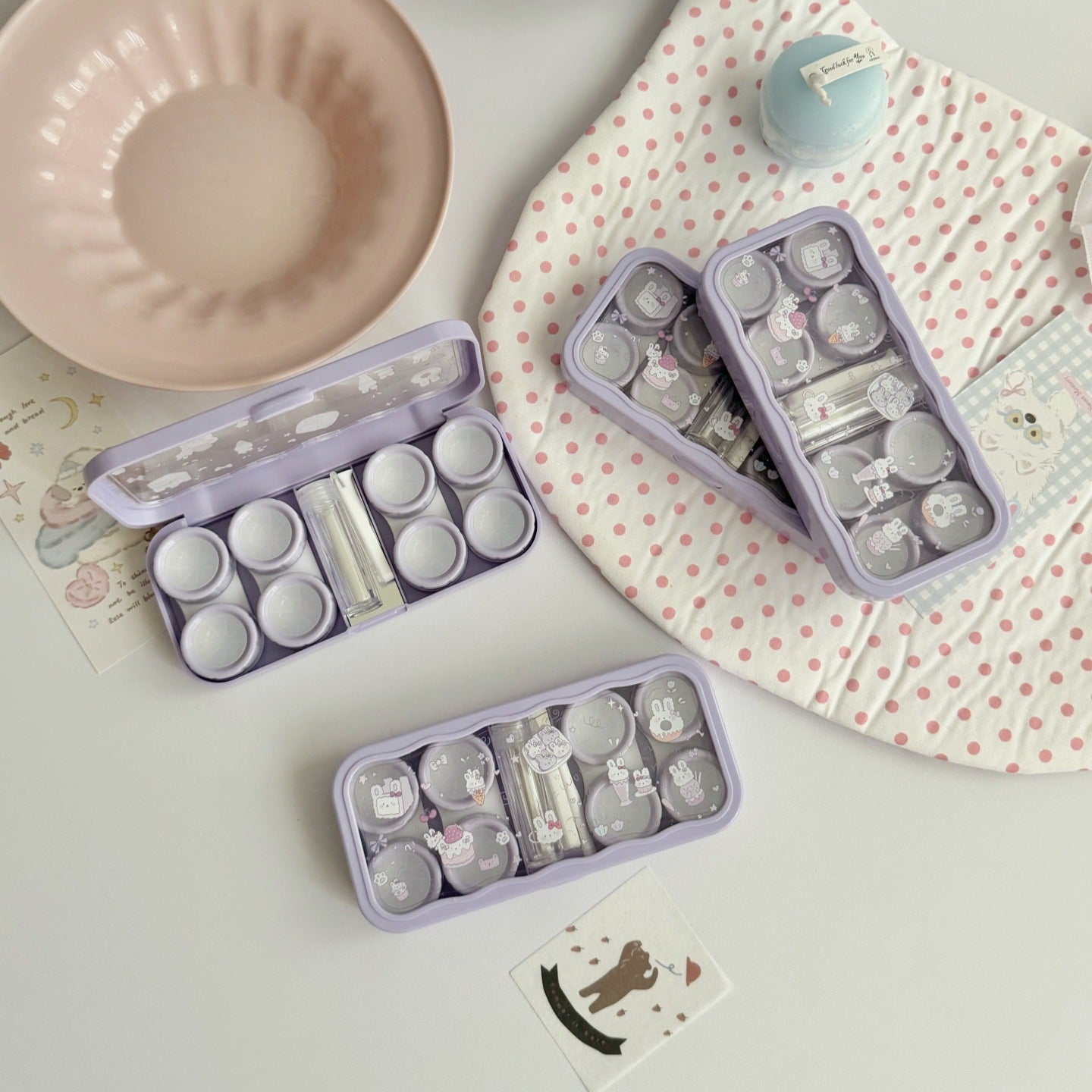 Ice Cream And Cake Colored Contact Lens Case