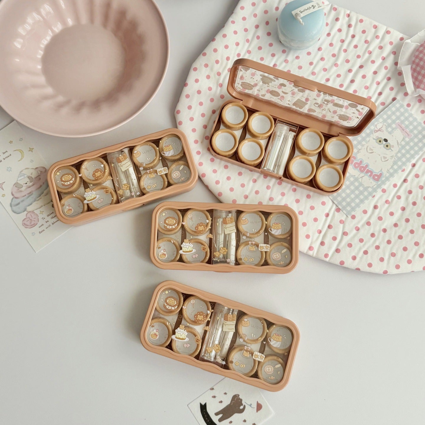 Ice Cream And Cake Colored Contact Lens Case