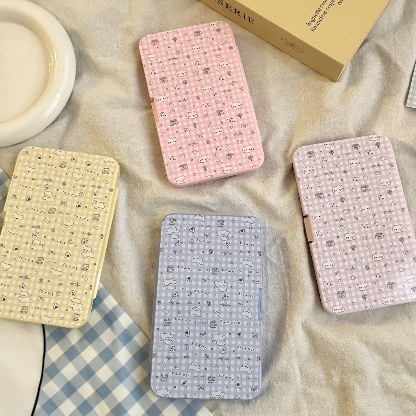 Pastel Floral Kitten Colored Contact Lens Case