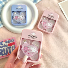 Heartful Mend Rabbit Colored Contact Lens Case