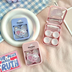 Heartful Mend Rabbit Colored Contact Lens Case