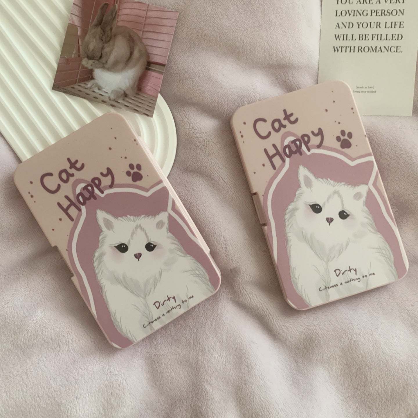 Cat Happy Colored Contact Lens Case