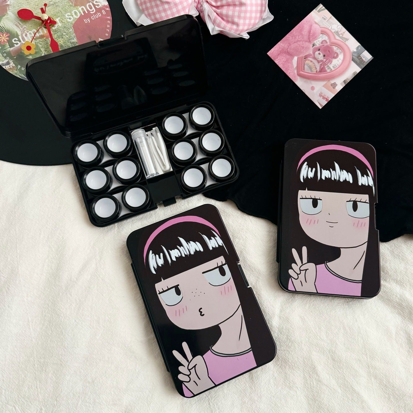 Sassy Girl Colored Contact Lens Case