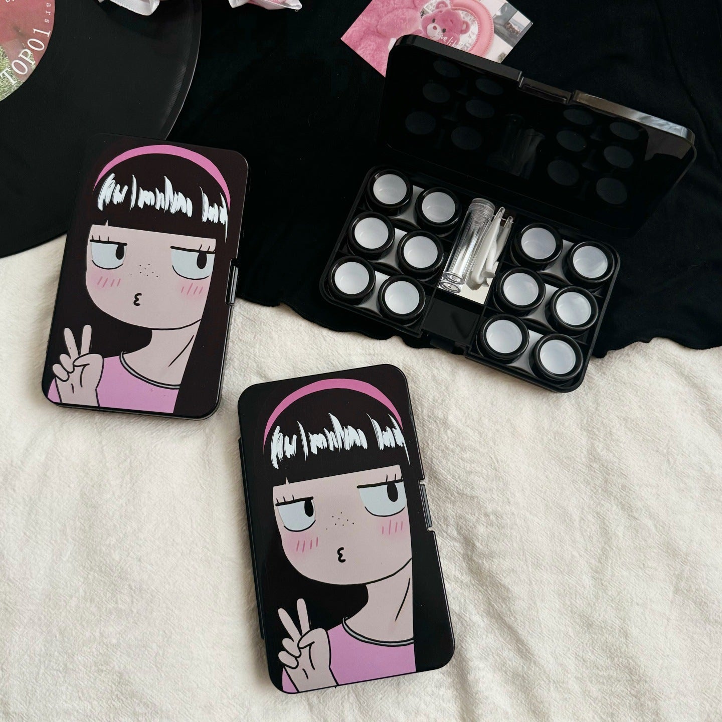 Sassy Girl Colored Contact Lens Case