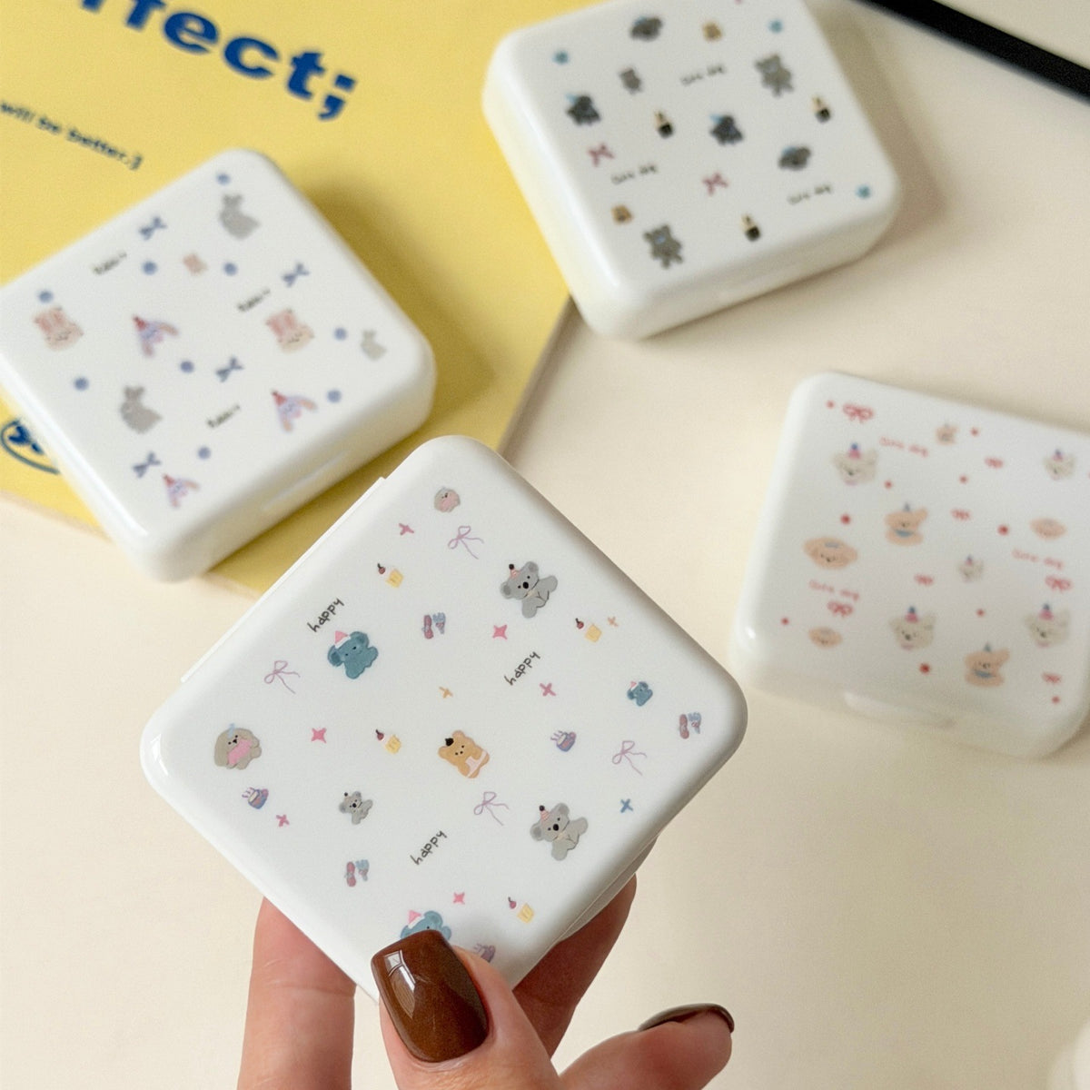 Kawaii Cute Animal Colored Contact Lens Case