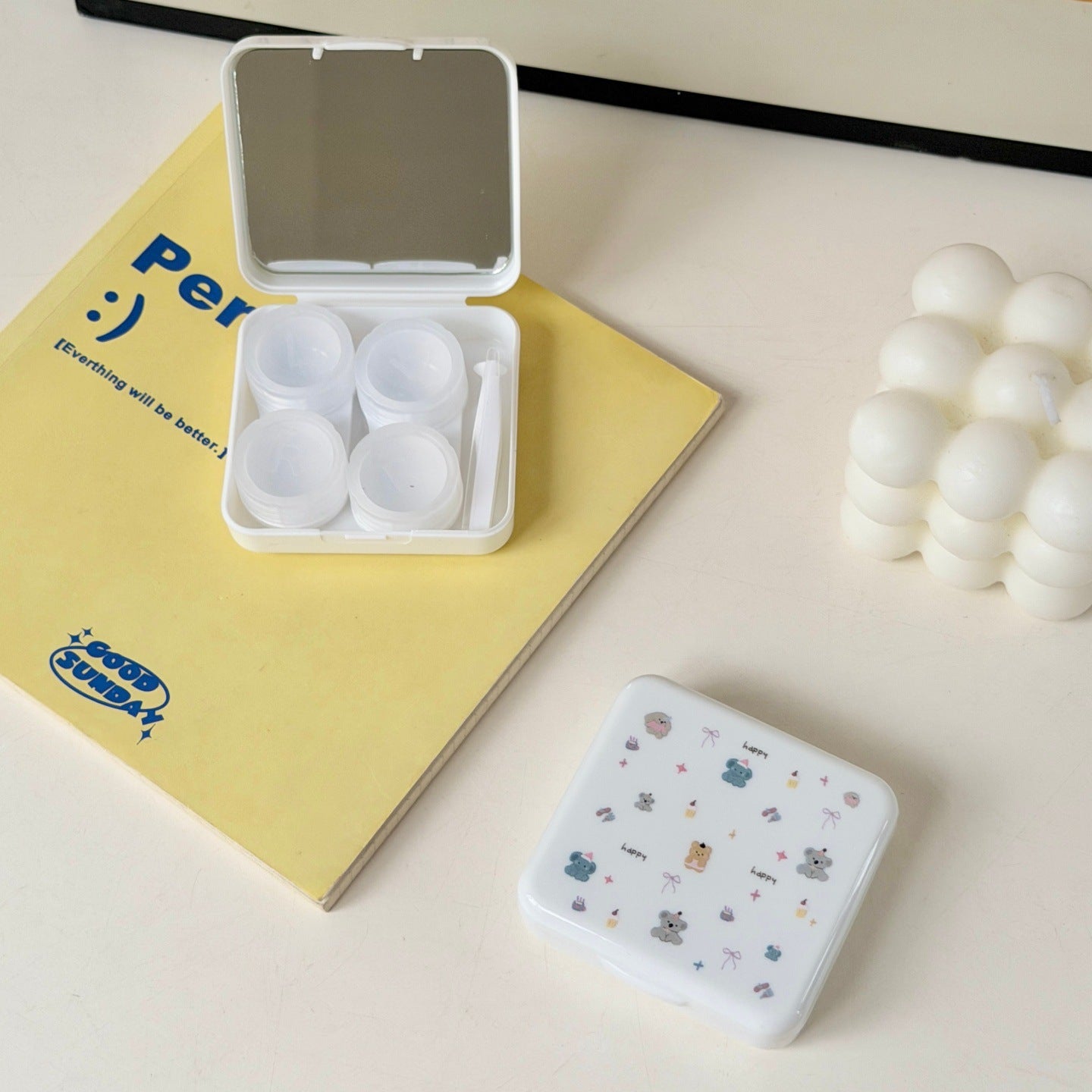 Kawaii Cute Animal Colored Contact Lens Case