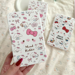 Pastel Bow Lop Ear Bunny Diary Colored Contact Lens Case