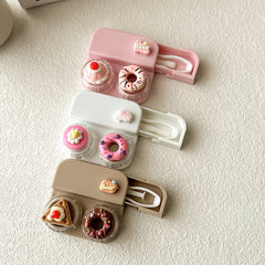 Lovely Pastel-Style Cake Colored Contact Lens Case
