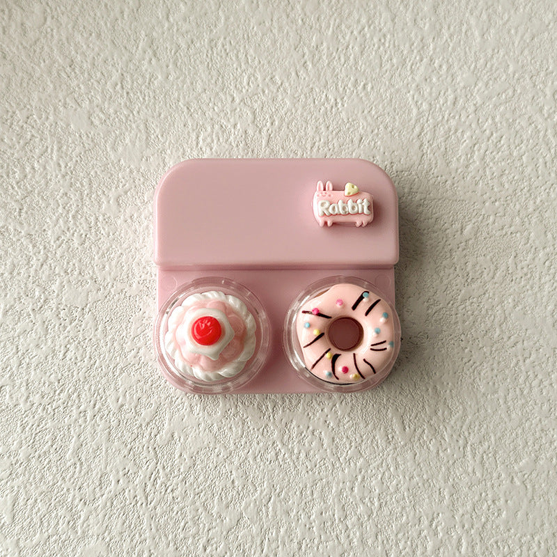 Lovely Pastel-Style Cake Colored Contact Lens Case