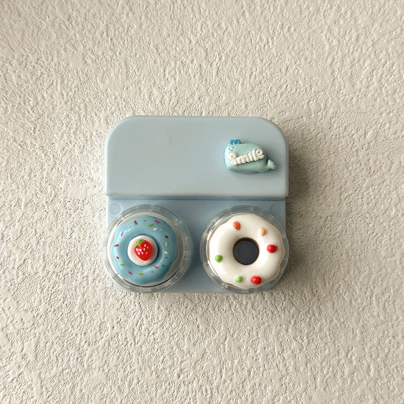Lovely Pastel-Style Cake Colored Contact Lens Case