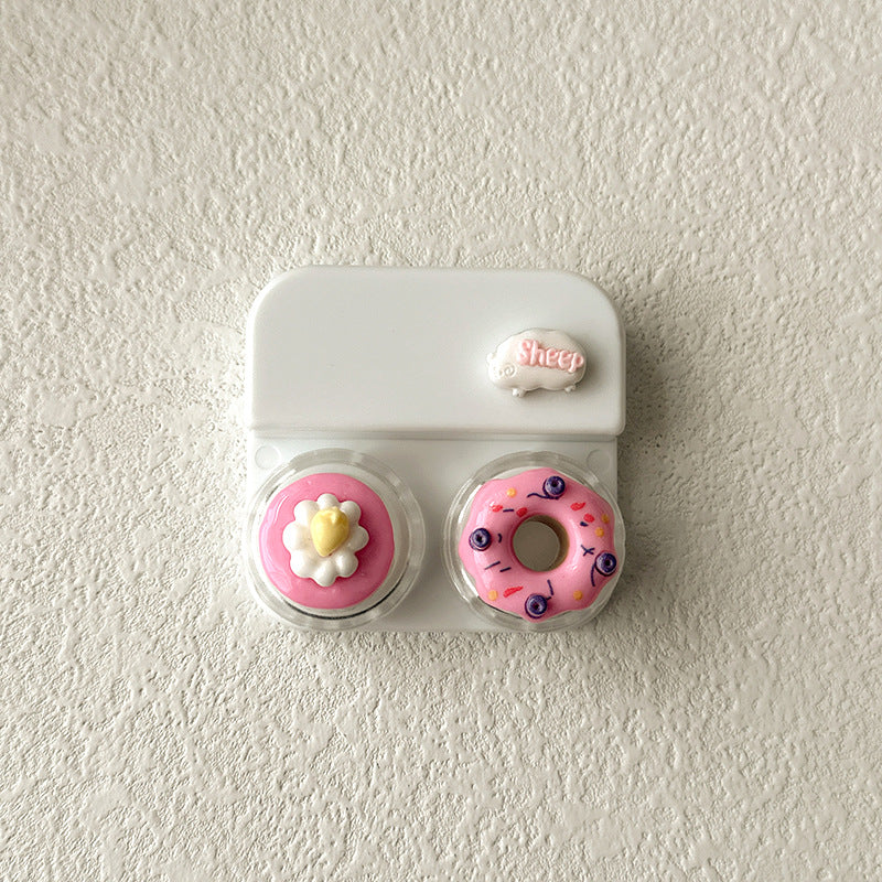 Lovely Pastel-Style Cake Colored Contact Lens Case