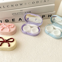 Dainty Dot Ribbon Colored Contact Lens Case