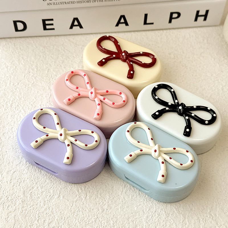 Dainty Dot Ribbon Colored Contact Lens Case