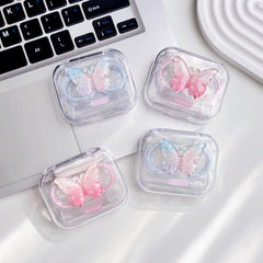 Crystal Gradient Butterfly Colored Contact Lens Case
