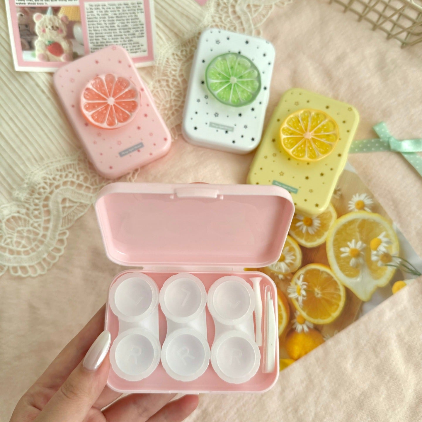 Fruit Slice Colored Contact Lens Case