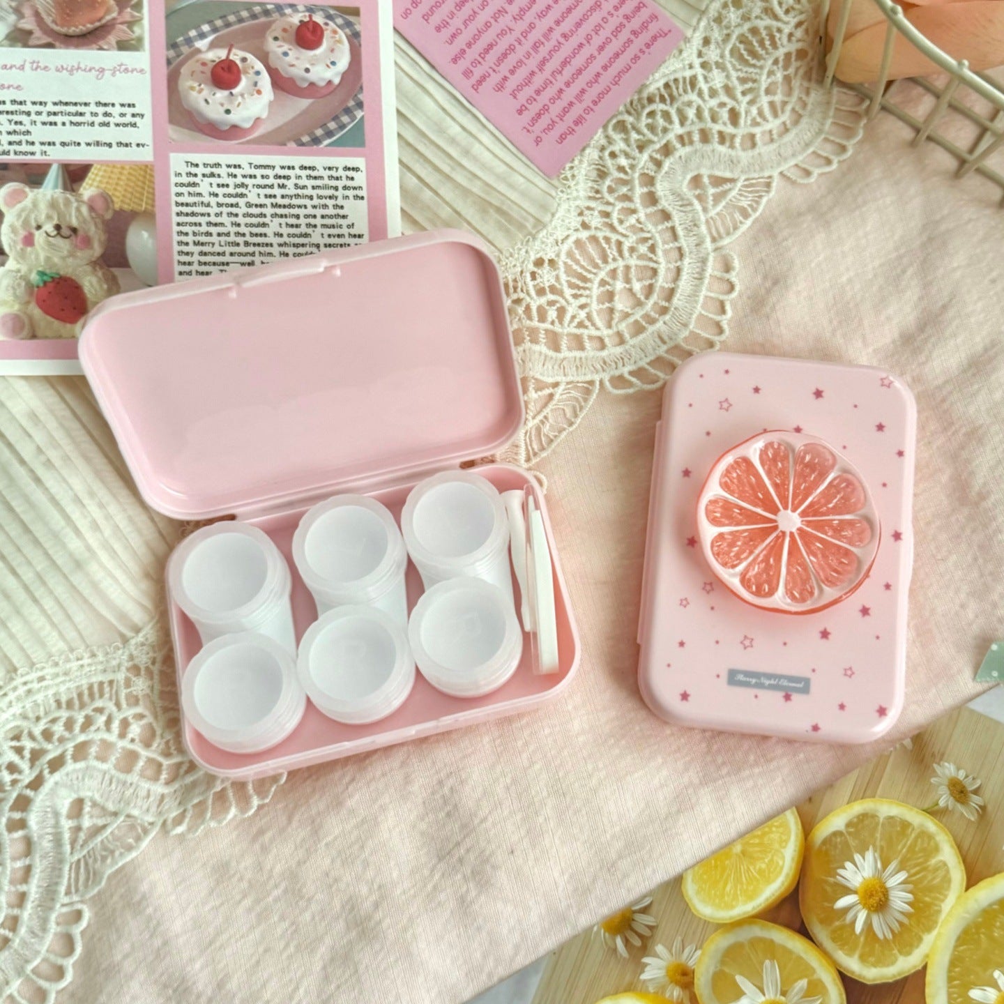 Fruit Slice Colored Contact Lens Case