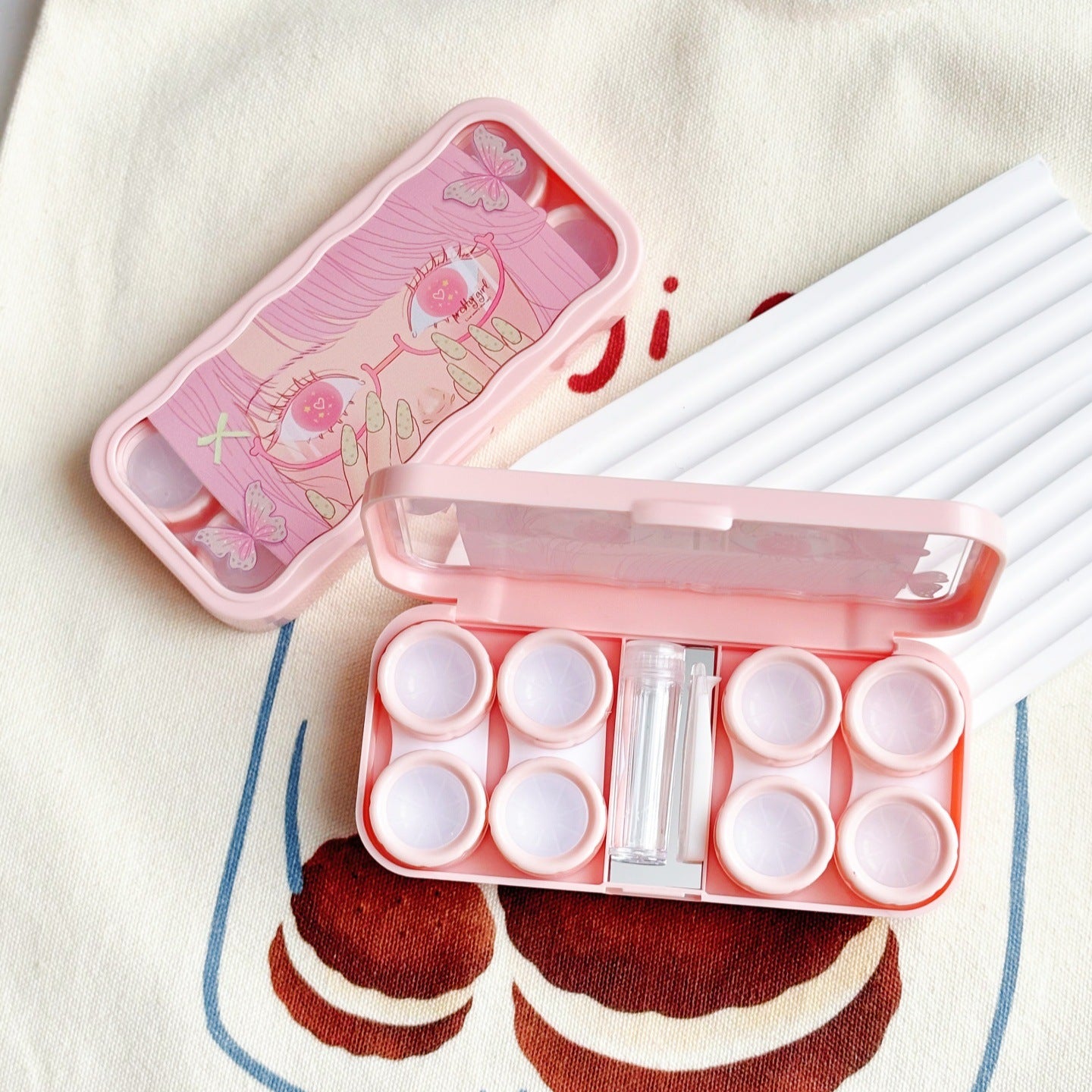 Manga Butterfly Eyes Colored Contact Lens Case
