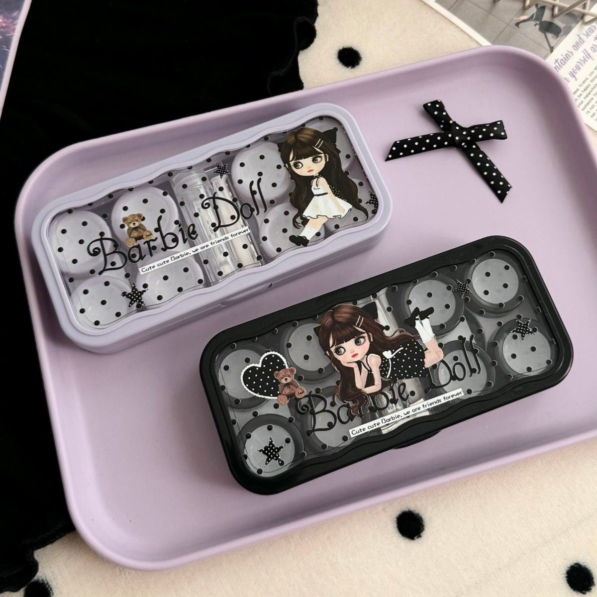 Barbie Doll Colored Contact Lens Case