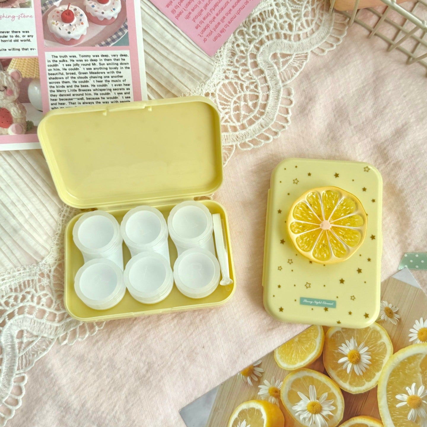 Fruit Slice Colored Contact Lens Case